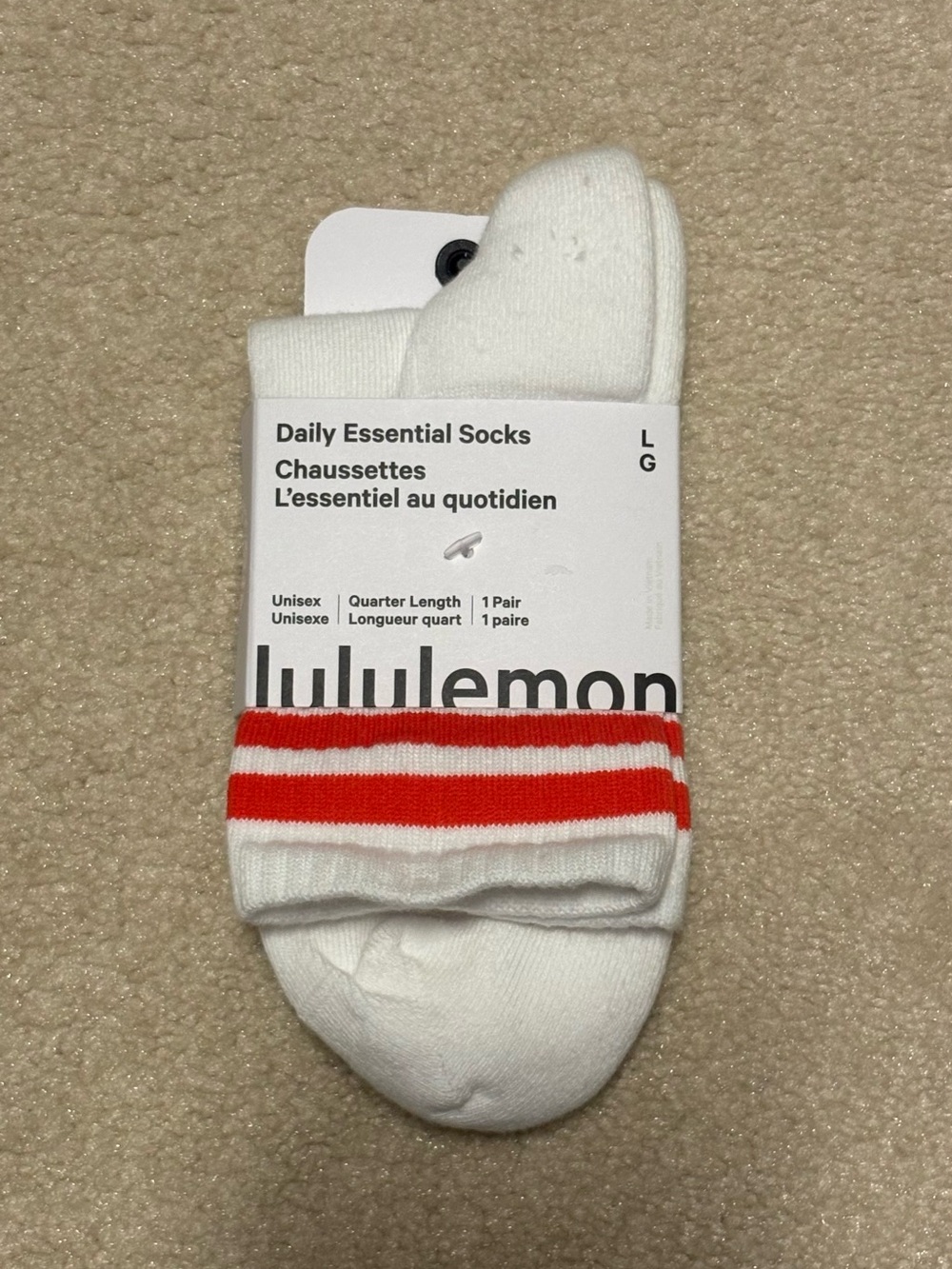lululemon athletica Daily Essential Socks - White/star burst